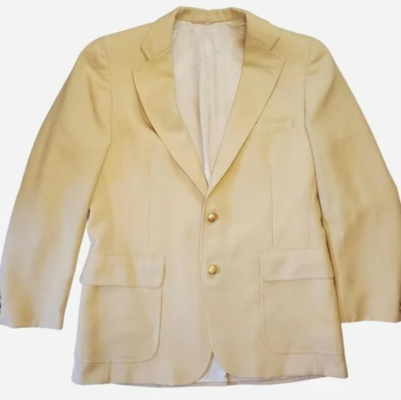 Vintage Chaps by Ralph Lauren Sport Coat Mens Size 44R Gold Buttons Made in USA - Picture 1 of 14